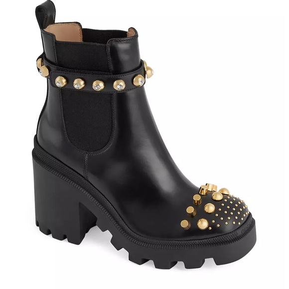 Gucci Shoes - 🔥🔥🔥 Gucci Trip Studded Leather Platform Boots